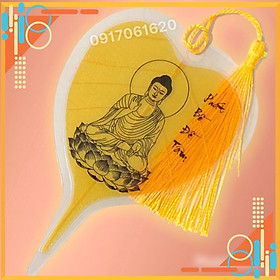 Lá Bồ Đề Tâm Phật Dát Vàng Bình An May Mắn - Hàng Loại Cao Cấp