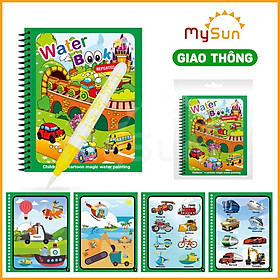 Sách tranh tô màu nước bút ma thuật thần kỳ diệu cho bé 2 3 4 5 tuổ