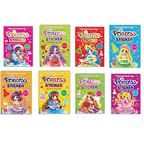 Combo Princess sticker - Dán hình công chúa trọn bộ 8 cuốn mới nhất cho bé