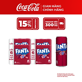 [SALE 11.11] Thùng 24 Lon Fanta Vị Xá xị 320ml – Nước Ngọt Có Gas, Giải Khát Ngay, Coca-Cola Official Store