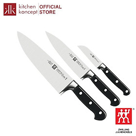 Hình ảnh Bộ Dao 3 Món Zwilling Professional ''S'' - gồm Dao đầu bếp + dao thái lát + dao cắt rau củ thương hiệu Zwilling từ Đức 