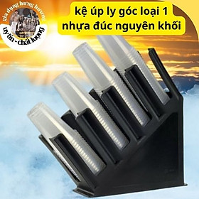 Mua Kệ Giá Đựng Cốc Ly Uống Trà Sữa Nhựa ABS - Khay úp cốc nhựa nghiêng take away cao cấp đẹp dày dặn