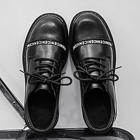 Giày thể thao nam, giày da PU đen - AF02