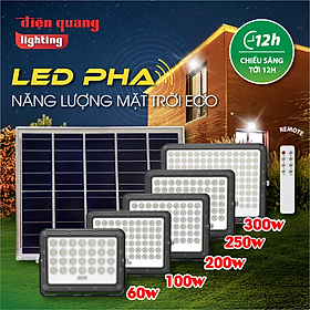 Bộ đèn LED Pha NLMT Điện Quang ĐQ LEDSLN 765 (Solar, IP65, daylight, công suất từ 60W - 300W)
