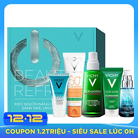 Bộ sản phẩm VICHY Beauty Refresh Box giúp làm sạch, giảm dầu ngừa mụn và bảo vệ tối ưu cho da dầu mụn