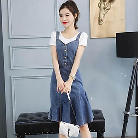 Đầm Yếm Jean Kèm Áo Thun - KV2158