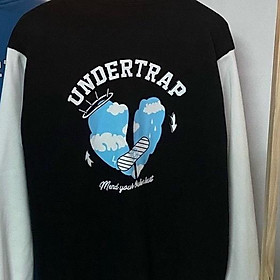 Áo varsity jacket ullzang - Áo khoác Bomber unisex UNDERTRAP 3 màu unisex phối bo siêu hot
