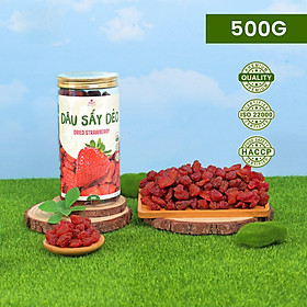 Dâu Tây Sấy Dẻo Hộp 500gr Vị chua ngọt
