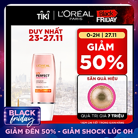 Kem Chống Nắng Sáng Hồng Da Bảo Vệ 12h L'oreal SPF50/PA+++ UVP (30ml)