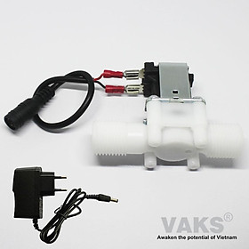 VAN ĐIỆN TỪ VAKS THƯỜNG MỞ (N/O) PHI 21 DÙNG ĐIỆN 12V + NGUỒN, Rất an toàn khi sử dụng trong môi trường nước.