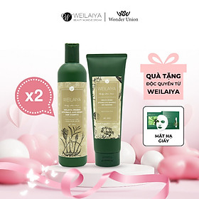 Combo 2 cặp dầu gội xả gừng hà thủ ô Weilaiya