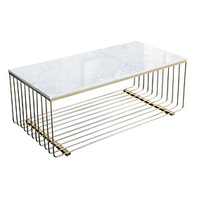 Mua Bàn trà Lucca - Mặt đá nhân tạo trắng