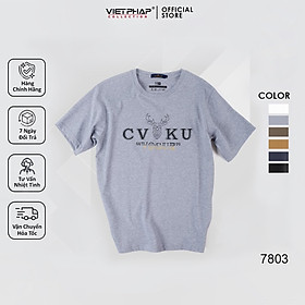 Áo Thun Nam VIỆT PHÁP Form Unisex Chất liệu Cotton co dãn thấm hút mồ hồi tốt 7803