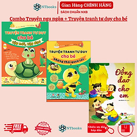 Combo Đồng dao cho em+Truyện tranh tư duy cho bé tập nói tập đọc + Truyện tranh tư duy cho bé những thói quen tốt - Nhà Sách Đại Mai