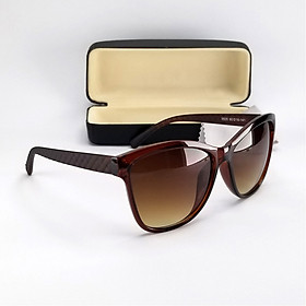 Mắt kính nữ thời trang râm mát chống nắng 5505TRDKY. Tròng Polarized màu nâu trà phân cực, chống tia UV. Gọng Polycarboante