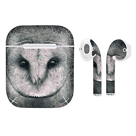 Mua Miếng dán skin cho AirPods in hình cú mèo - giả sơn mài - GSM069 (AirPods  1 2  Pro  TWS  i12)