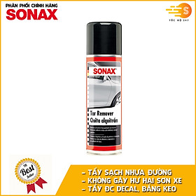 Dung dịch tẩy keo nhựa đường chuyên dụng Sonax 334200 300ml - Không hại sơn, tẩy sạch vết keo, nhựa trên sơn xe hoặc crôm