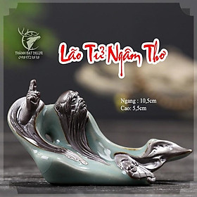 Mua Tượng Gốm Sứ mini Tráng Men Hình Chú Tiểu và Lão Tử Trang Trí Tiểu Cảnh  Cây Bonsai  Cây Cảnh  Hòn Non Bộ  Hồ Thủy Sinh