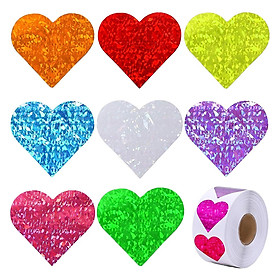 1000 PCS Heart Shaped Sticker Labels, Use for Valentine's Day, Award Charts, Offices, Teachers & Classrooms, Bookmarks (1.5'' in Diameter)