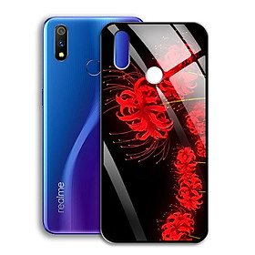 Ốp Lưng Kính Cường Lực cho điện thoại Realme 3 Pro - 0367 7885 HOABINGAN15 - Hoa Bỉ Ngạn - Hàng Chính Hãng