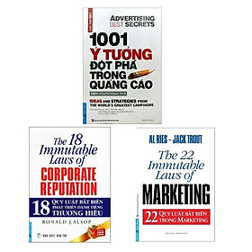 [Download Sách] Combo 3 cuốn: 1001 Ý Tưởng Đột Phá Trong Quảng Cáo (Tái Bản 2019)+ 18 Quy Luật Bất Biến Phát Triển D/Tiếng T/Hiệu (Tái Bản) + 22 Quy Luật Bất Biến Trong Marketing (Tái Bản 2021)