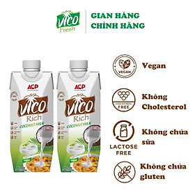 COMBO 2 HỘP NƯỚC CỐT DỪA VICO RICH 330ML