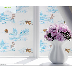 Mua 5M Giấy Dán Kính họa tiết thiên nhiên không cần keo DK009 - khổ 0.45m