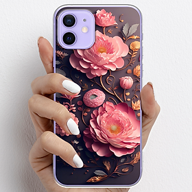 Ốp lưng cho iPhone 12, iPhone 12 Mini nhựa TPU mẫu Hoa hồng