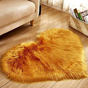 Heart Shaped Area Rug, Cozy Shaggy Plush Floor Mat for Bedroom