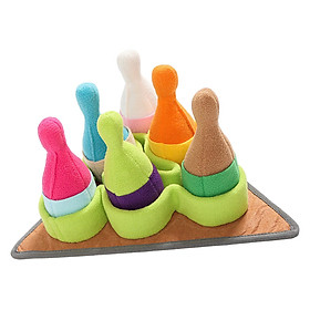 Dogs  Bowling Plush Toy Washable Puzzle Treat Game Food Dispenser