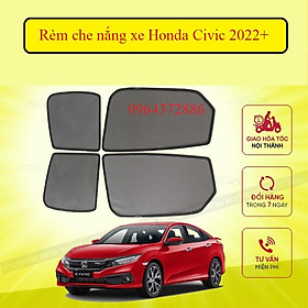 Rèm che nắng nam châm cho xe Honda Civic 20-2022+, bộ 4 tấm cho 4 cửa, hàng loại 1 cao cấp nhất, vừa khít kính
