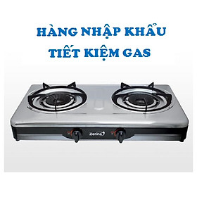 BẾP GAS ĐÔI ZENNE KLS 206 MẶT BẾP INOX - HÀNG NHẬP KHẨU - NGỌN LỬA MẠNH VÀ HỘI TỤ