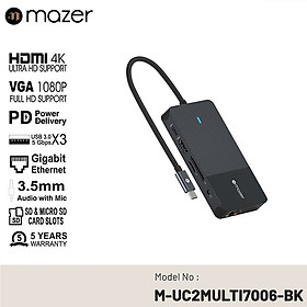 Mua Cổng Chuyển Đổi Mazer Multimedia Pro Hub 10-in-1 USB-C - Hàng Chính Hãng
