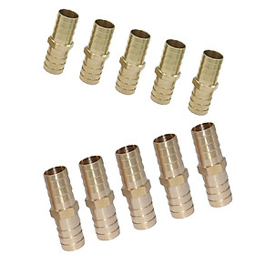 10 Pieces Brass Barbed Hose Tube Pipe Pagoda Fitting Coupler Connector