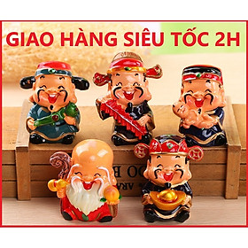 Mua Bộ tượng 5 ông Thần Tài  Phúc  Lộc  Thọ may mắn vui tươi ngộ nghĩnh - Trang Trí Nhà  Để Xe Hơi  Vật Phẩm Phong Thủy