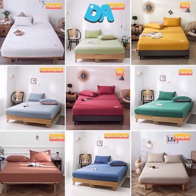 Bộ ga giường và vỏ gối cotton tici DAA bedding, drap nệm Hàn quốc cao cấp đủ size trải nệm 1m, 1m2, 1m4, 1m6, 1m8, 2m