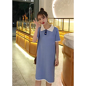 Áo len lông tay màu xanh dương cho thiết kế thời trang mùa đông Váy ngủ dài  tối đa đã nhuộm  Trung Quốc Áo dệt kim y Trang phục dệt kim