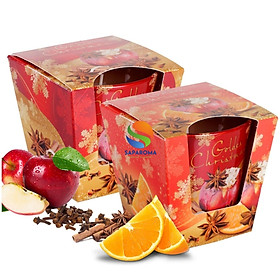 Mua Combo 2 Ly nến thơm tinh dầu Bartek Golden Christmas 115g QT06552 - táo  quế  hồi  trang trí  thơm phòng  thư giãn  hỗ trợ khử mùi (giao mẫu ngẫu nhiên)