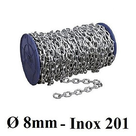 Dây xích sắt mạ kẽm phi 8mm cáp thép giá sỉ