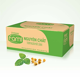 Thùng Sữa đậu nành Fami nguyên chất (200ml x 40 Bịch)