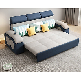 Sofa giường đa năng hộc kéo đầu bật cao cấp HGK-20 ngăn chứa đồ tiện dụng Tundo KT 2m2