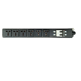 Thanh nguồn PDU 6 ổ đa năng , rack 19 , MCb 2P 32A- Hàng chính hãng