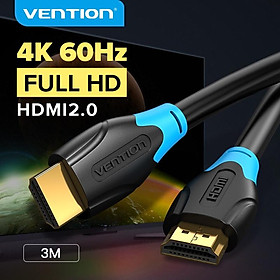 Cáp HDMI chuẩn 2.0 xuất hình 3D, 4K-60Hz - Male Cable HDMI 2.0 High Speed 3D 4K 60Hz Vention - Hàng chính hãng