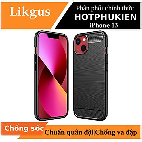 Ốp lưng chống sốc vân kim loại cho iPhone 13 6.1 inch hiệu Likgus (chuẩn quân đội, chống va đập, chống vân tay) - Hàng nhập khẩu