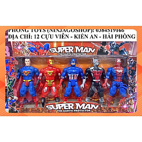 Mô hình bộ 5 siêu anh hùng Avenger có khớp cho bé