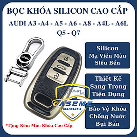 Ốp, bọc bảo vệ chìa khóa cho xe  Audi A3, A4, A5, A6, A8, A4L, A6L, Q5, Q7