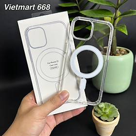 Ốp Lưng Từ Tính Không Dây Trong Suốt Dành Cho iPhone - iPhone 15
