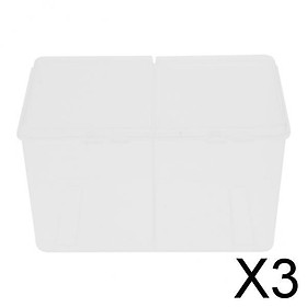 3xPlastic 2 Grid Cotton Ball Swab Holder Box Makeup Pad Storage Organizer Case