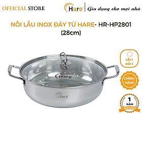 Mua Nồi lẩu inox đáy từ HR - HP2801 (28cm) - Thương hiệu Hare -  lỗi 1 đổi 1