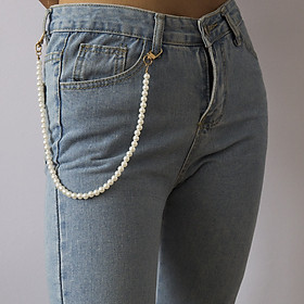Chuỗi ngọc trai đeo quần thời trang độc lạ phong cách unisex cá tính